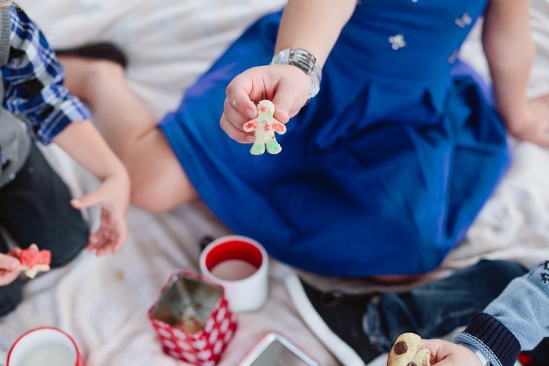 Creating fun and lasting holiday traditions... Christmas cookie picnic with Gymboree