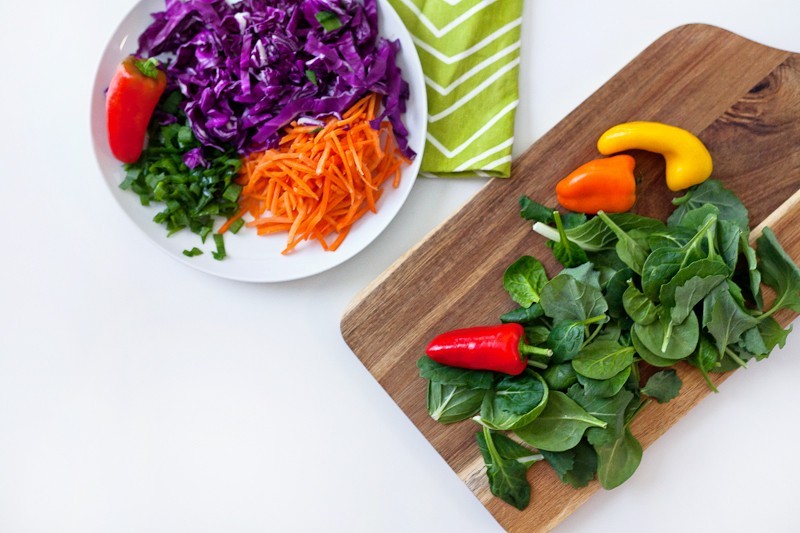 Miso Noodle Bowl with Organic Girl Greens and Vegetables, it's so good, so wholesome and healthy!