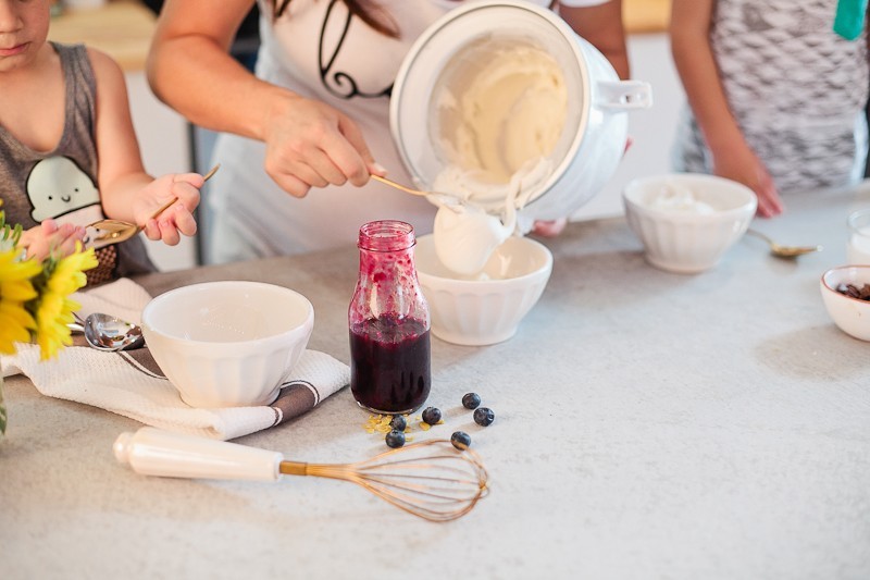 A simple recipe for the best blueberry cheesecake ice cream!! It's like your own custard at home! 