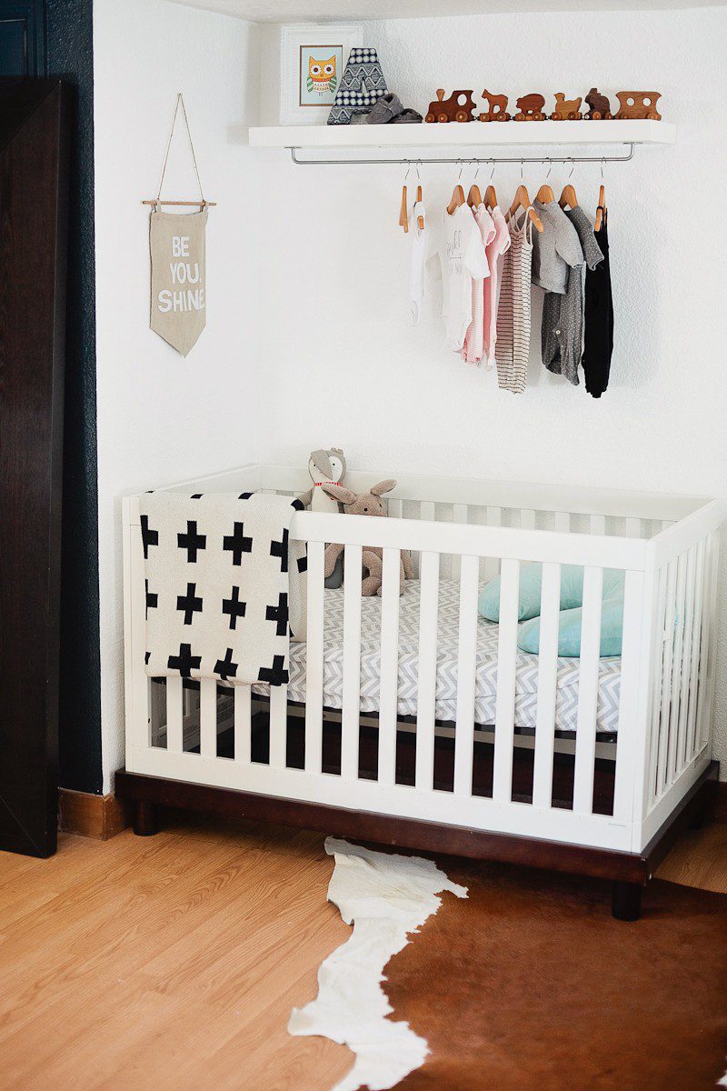 A Redesigned Master Bedroom and Nursery Suite in Navy (Chimney Smoke from Valspar) Blue and White with Fresh Mommy Blog and Valspar Paint Zero VOC