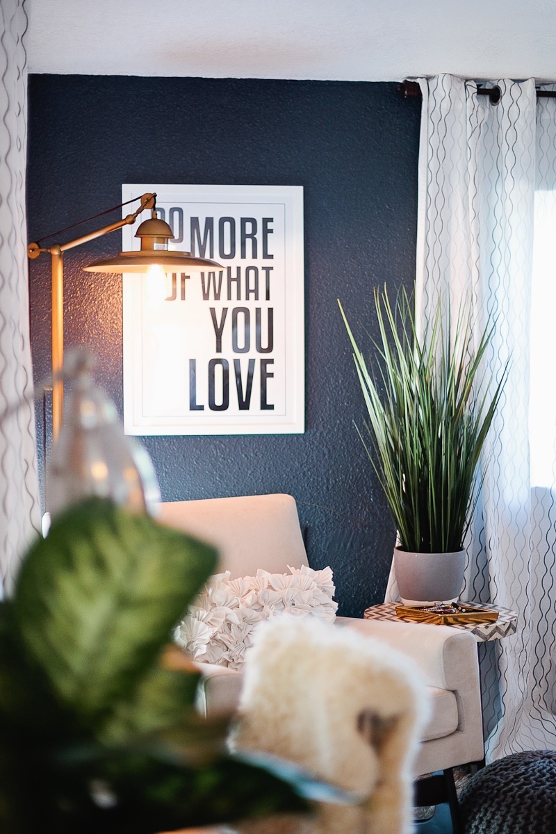 A Redesigned Master Bedroom and Nursery Suite in Navy (Chimney Smoke from Valspar) Blue and White with Fresh Mommy Blog and Valspar Paint Zero VOC