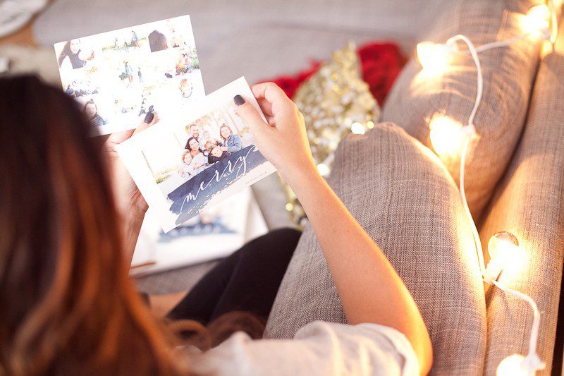 Blue Family Photo Christmas Cards 2016 from Minted