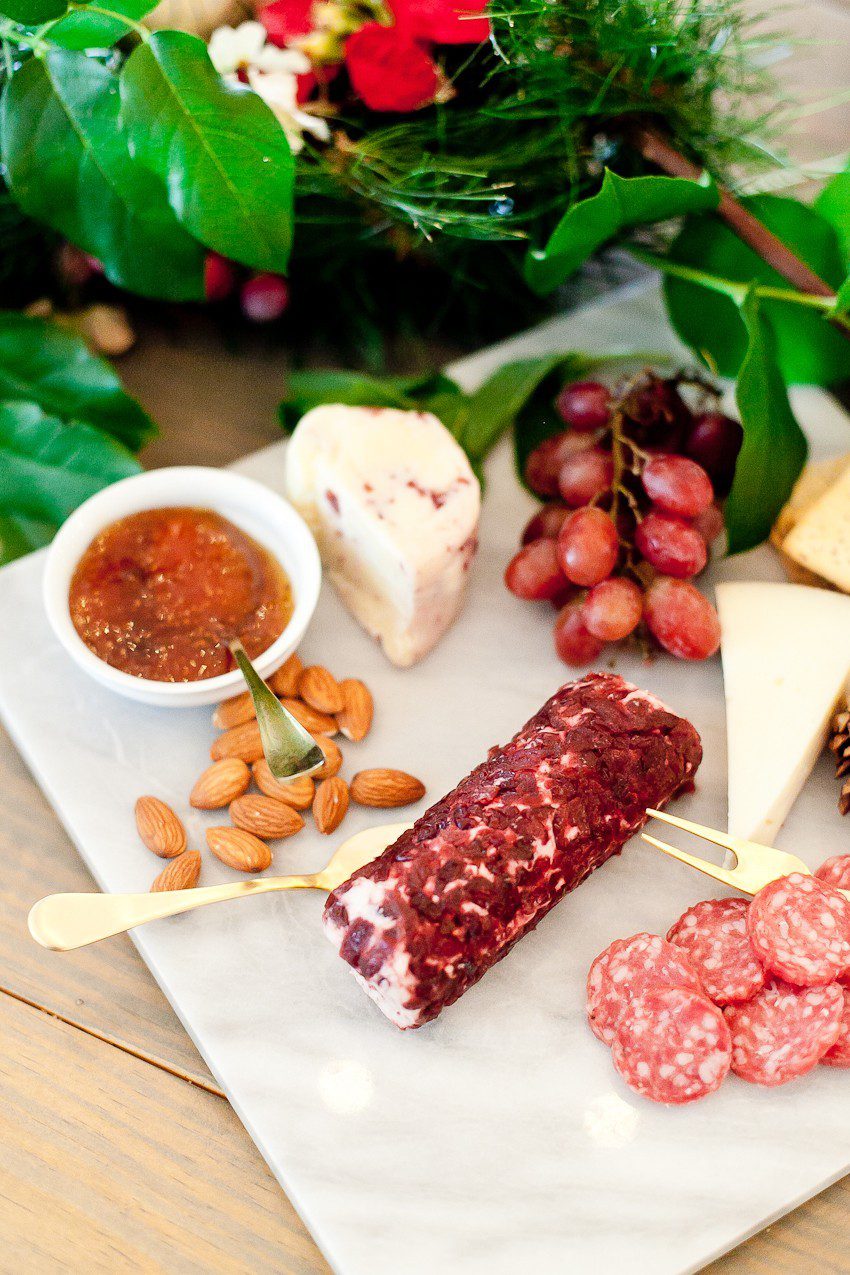 Merry and Bright Christmas Ice Cubes and the Ultimate Holiday Cheese Board! It's the perfect accompaniment for a meaningful meal, whether with family, for a holiday party or a night with friends!