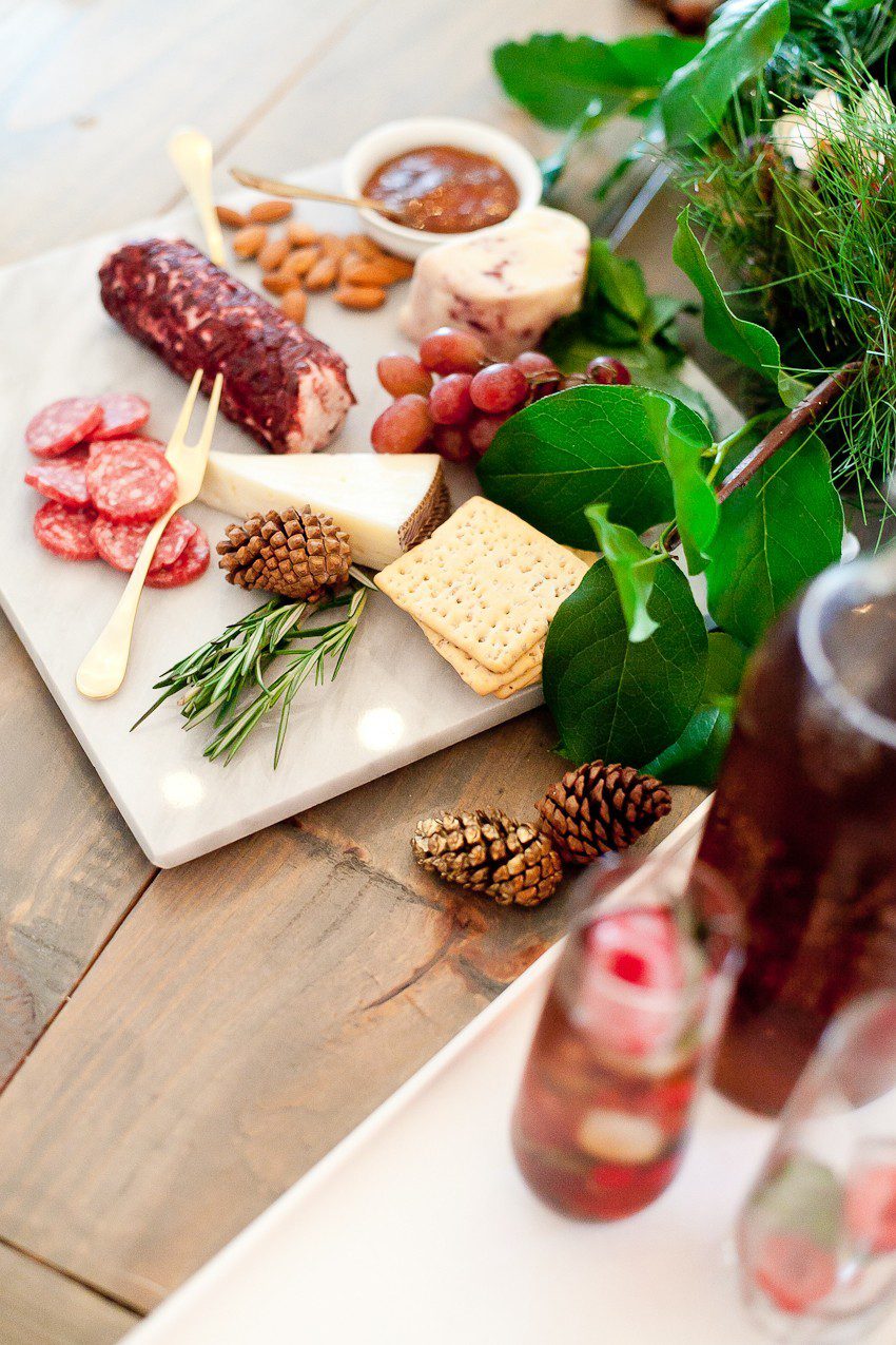 Merry and Bright Christmas Ice Cubes and the Ultimate Holiday Cheese Board! It's the perfect accompaniment for a meaningful meal, whether with family, for a holiday party or a night with friends!