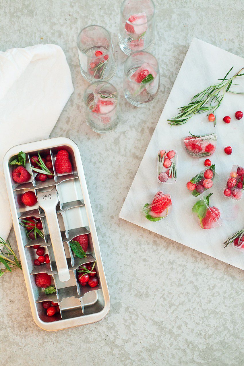 Food Network | Holiday Parties | Merry and Bright Christmas Ice Cubes + Ultimate Holiday Cheese Board featured by top Florida foodie blog Fresh Mommy Blog