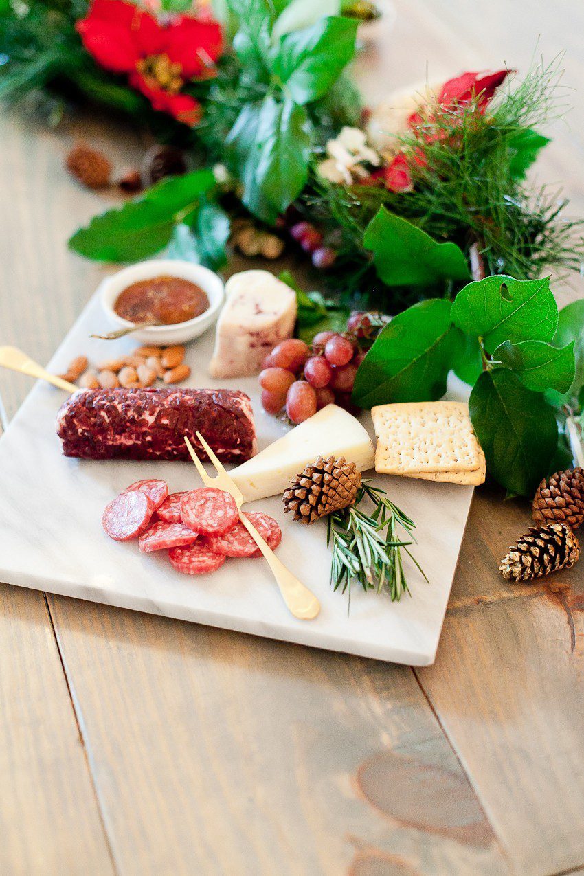 Food Network | Holiday Parties | Merry and Bright Christmas Ice Cubes + Ultimate Holiday Cheese Board featured by top Florida foodie blog Fresh Mommy Blog
