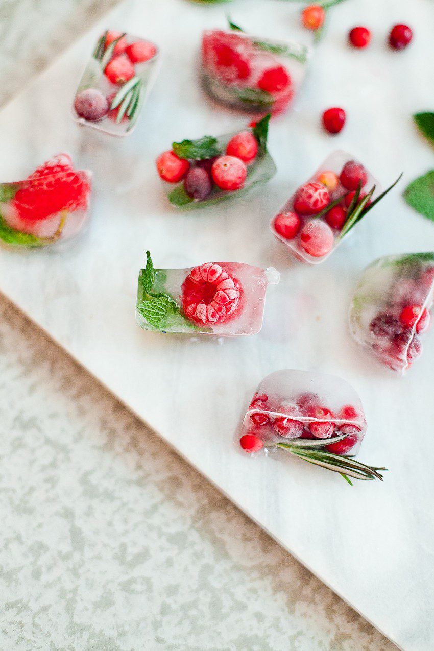 Food Network | Holiday Parties | Merry and Bright Christmas Ice Cubes + Ultimate Holiday Cheese Board featured by top Florida foodie blog Fresh Mommy Blog