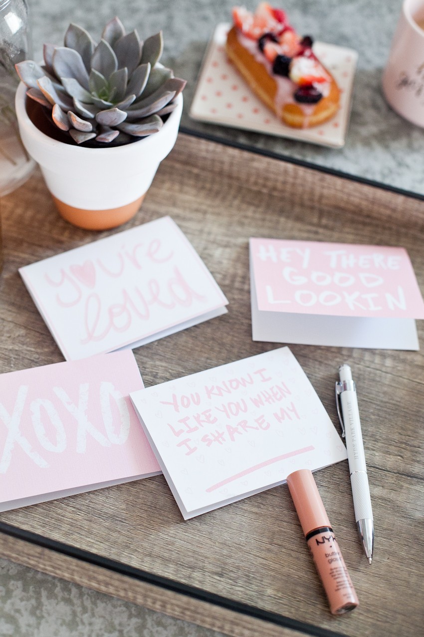 The countdown to Valentine's Day! Download these Four FREE Valentine's Day Cards that you can print until your heart is content, and your list is met!