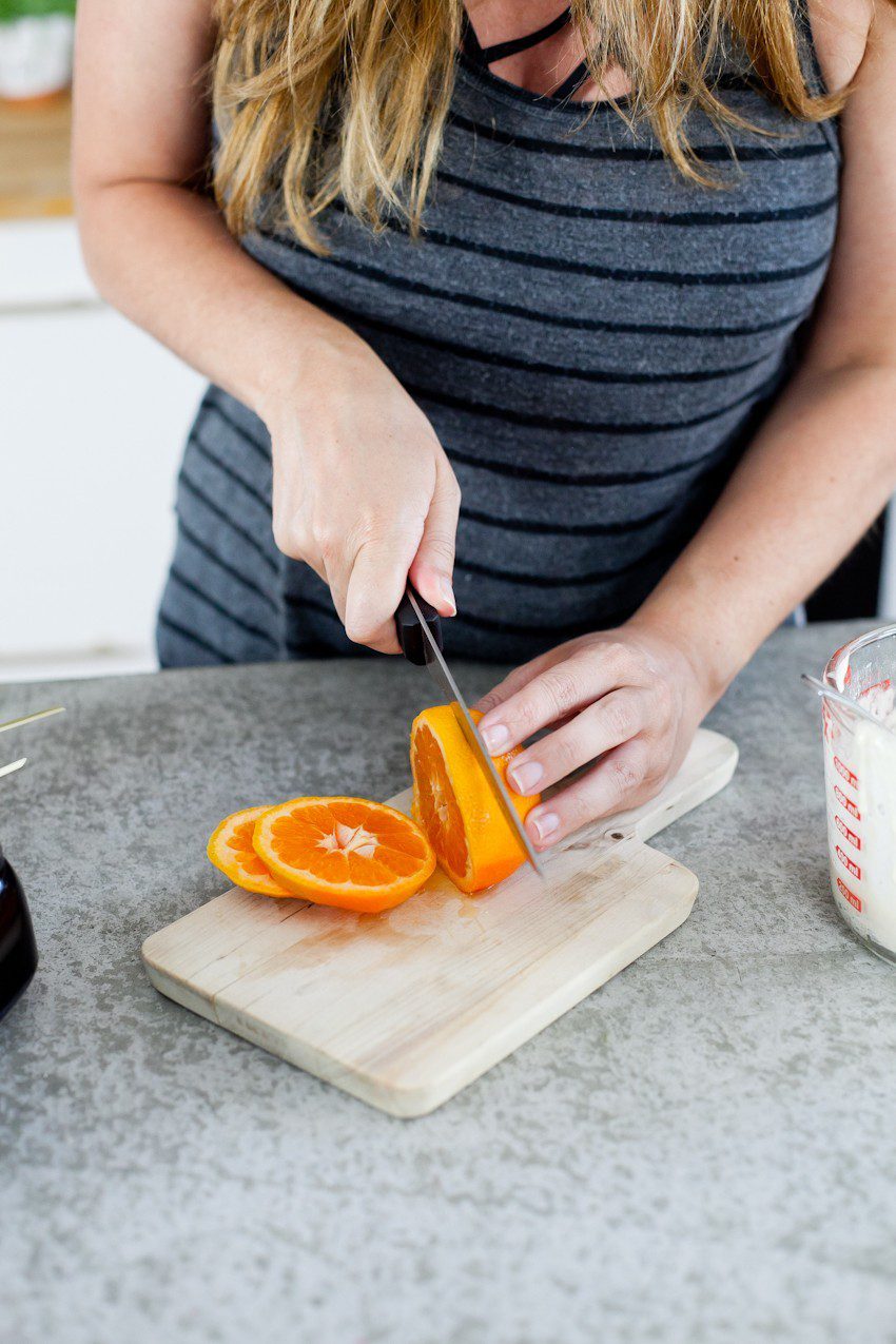 The quick and simple way to make Waffle Dog on a Stick with Orange Maple Glaze. Kids love it and so do adults! Perfect for a meal, a party or an appetizer!