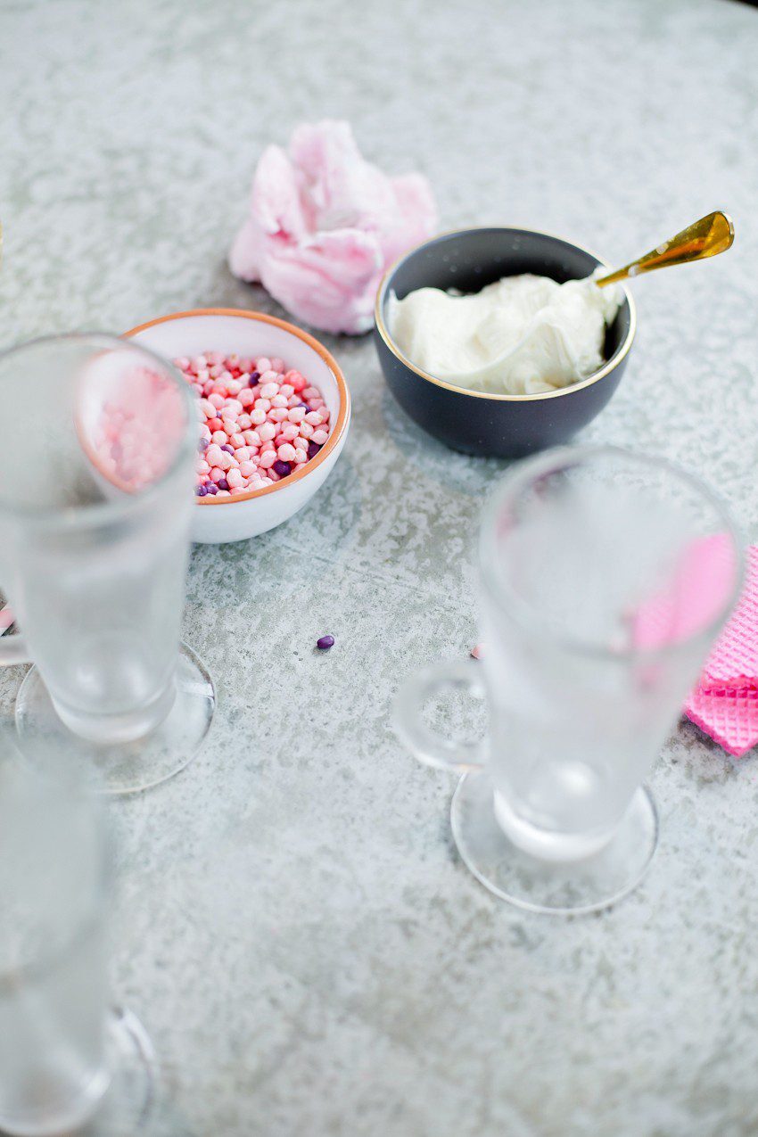 These Epic Royal Crazy milkshakes are indulgently MAGICAL! A rich, thick strawberry milkshake is topped with a sugaring of sprinkles and candies to make a delicious drink fit for a princess... or a prince. A pretty in pink and purple freak shake!
