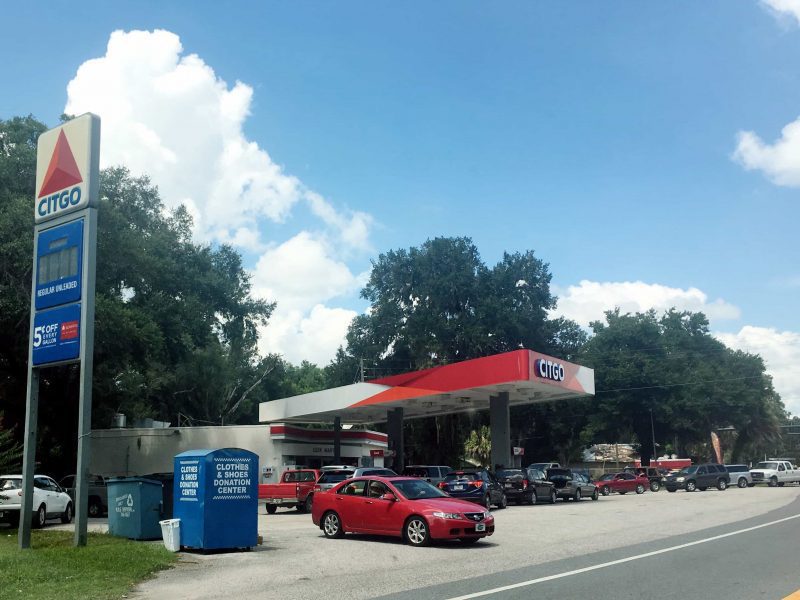 Florida gas station hurricane irene