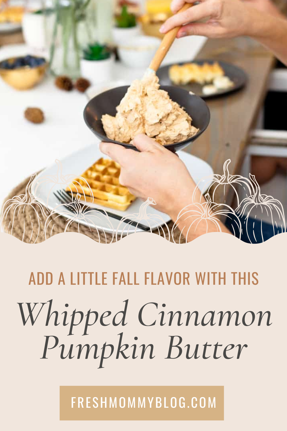 Add a little fall flavor with this Whipped Cinnamon Pumpkin Butter Recipe. The perfect addition to your breakfast