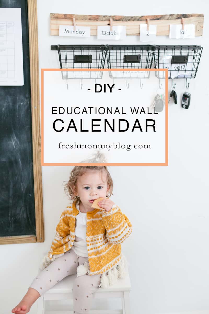 HOW TO DIY Learning and Educational Home Wall Calendar