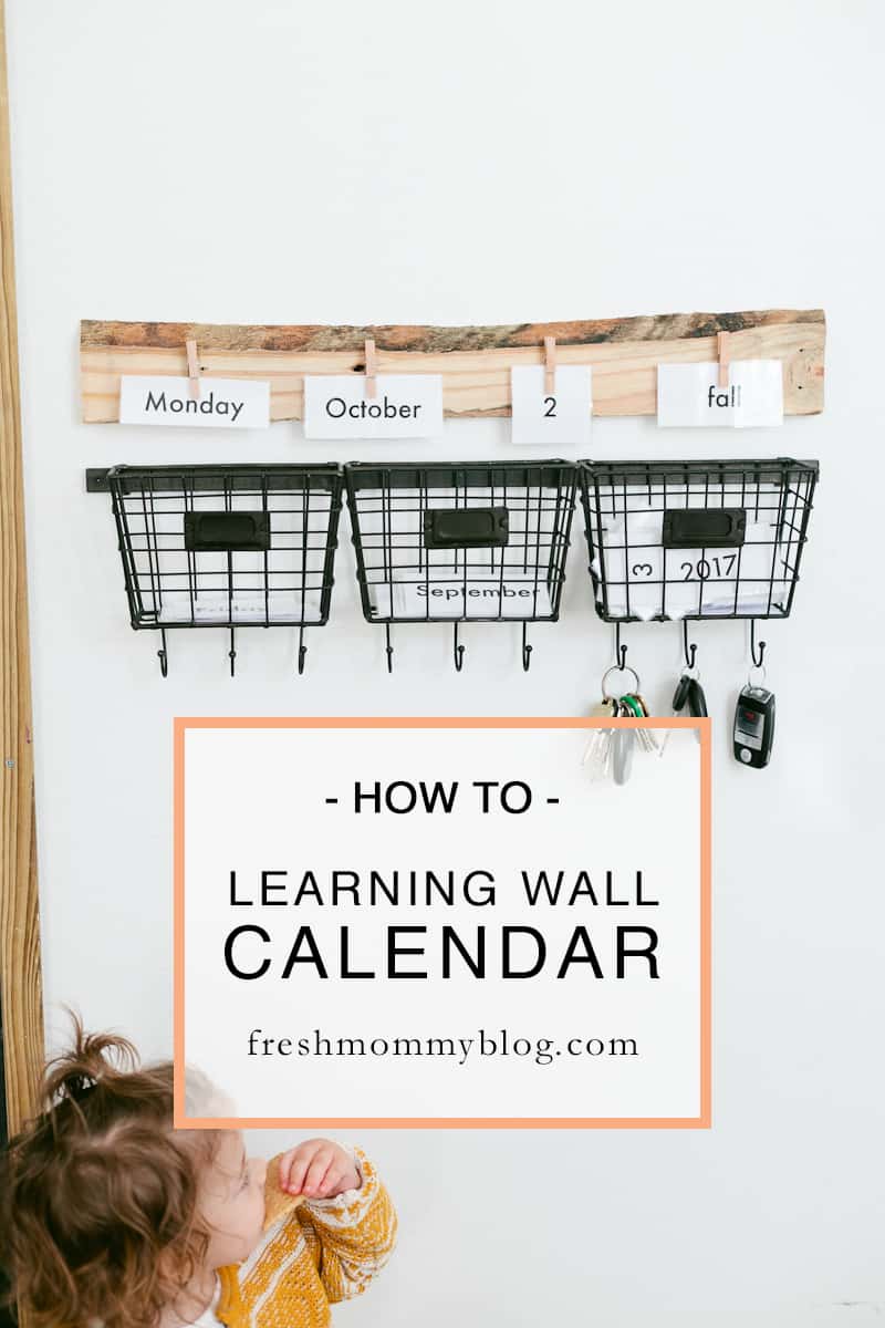 HOW TO DIY Learning and Educational Home Wall Calendar