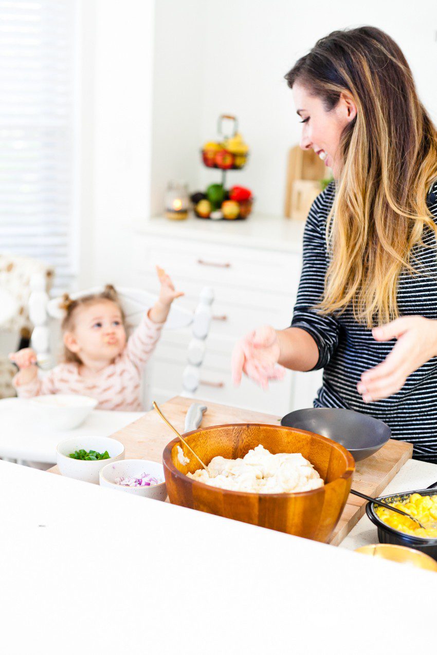 Between the last few lazy weekends of football we have left and the holiday season upon us, we've no shortage of entertaining at our doorstep. Welcome guests with open arms once you set up with a simple Mashed Potato and Mac and Cheese Bar that will rival any game on the big screen!
