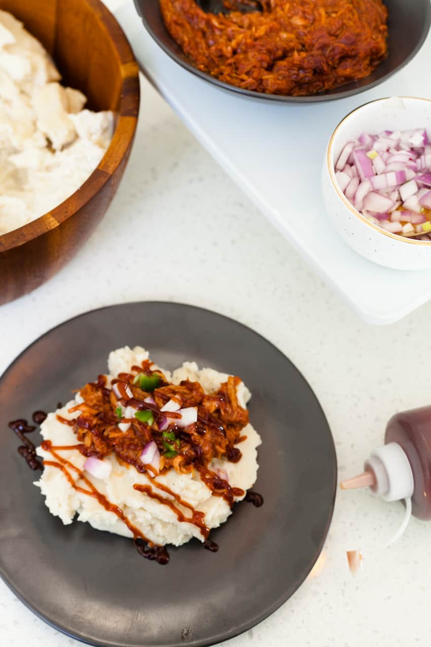 Laid Back Entertaining With a Mashed Potato and Mac and Cheese Bar. Pulled pork mashed potatoes and so much more.