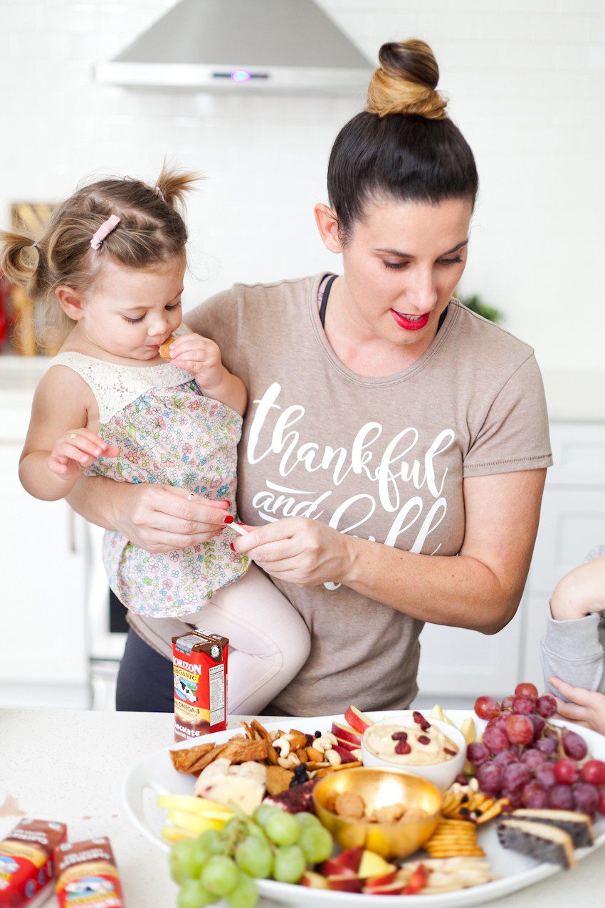 Eggnog Dessert Hummus + How to Make a Sweet Family Friendly Holiday Party Platter