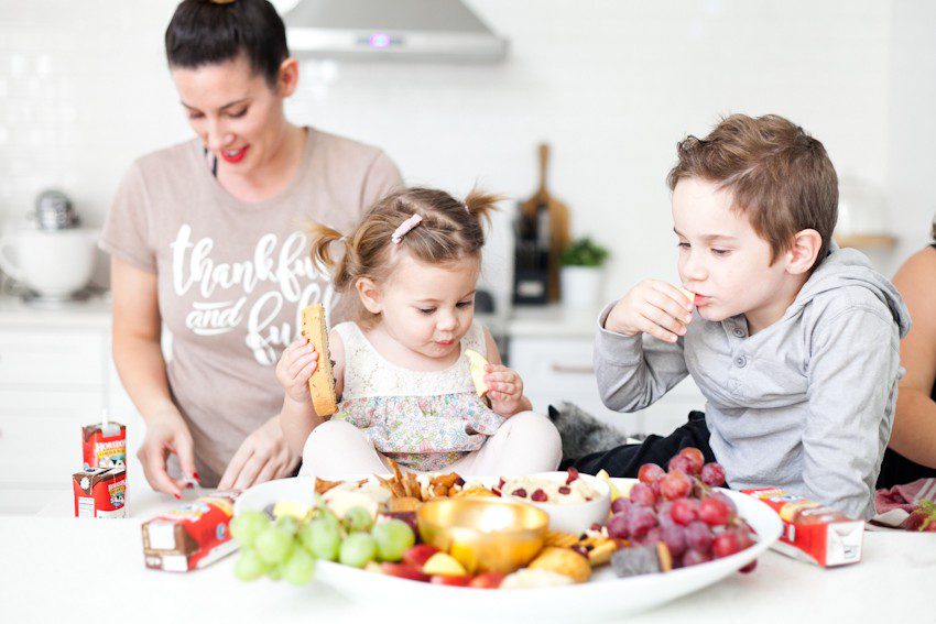 Eggnog Dessert Hummus + How to Make a Sweet Family Friendly Holiday Party Platter