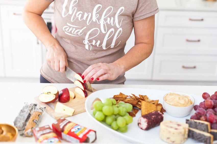 Eggnog Dessert Hummus + How to Make a Sweet Family Friendly Holiday Party Platter