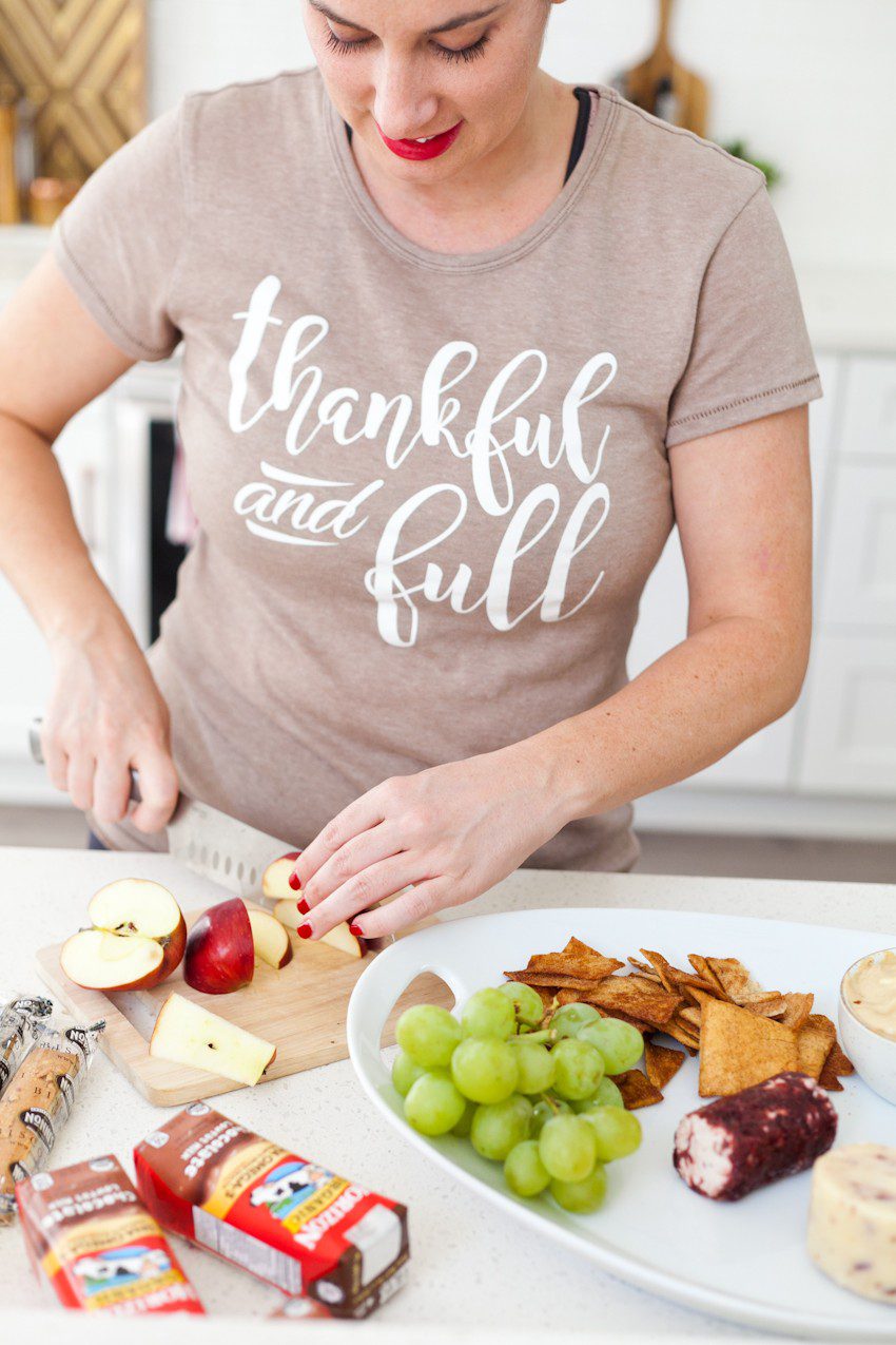 Eggnog Dessert Hummus + How to Make a Sweet Family Friendly Holiday Party Platter