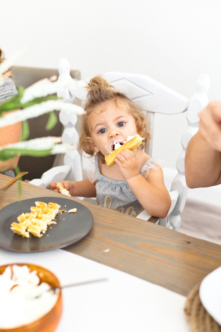 A Simply Delicious Family Brunch of Waffles with Homemade Pumpkin Butter and DIY Jute Placemats!