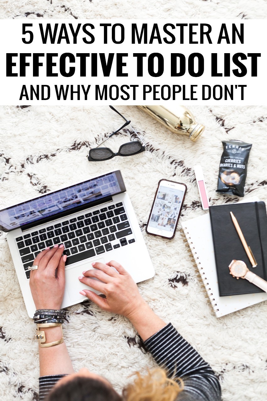 5 Ways to Master an Effective To Do List: And Why Most People Don't. Let's talk about why, the actual reasons, that the things you've had on your list might not be getting done and how to change that. To do list tips, schedule strategies and motivation from popular Florida mommy and lifestyle blogger, Tabitha Blue, Fresh Mommy Blog