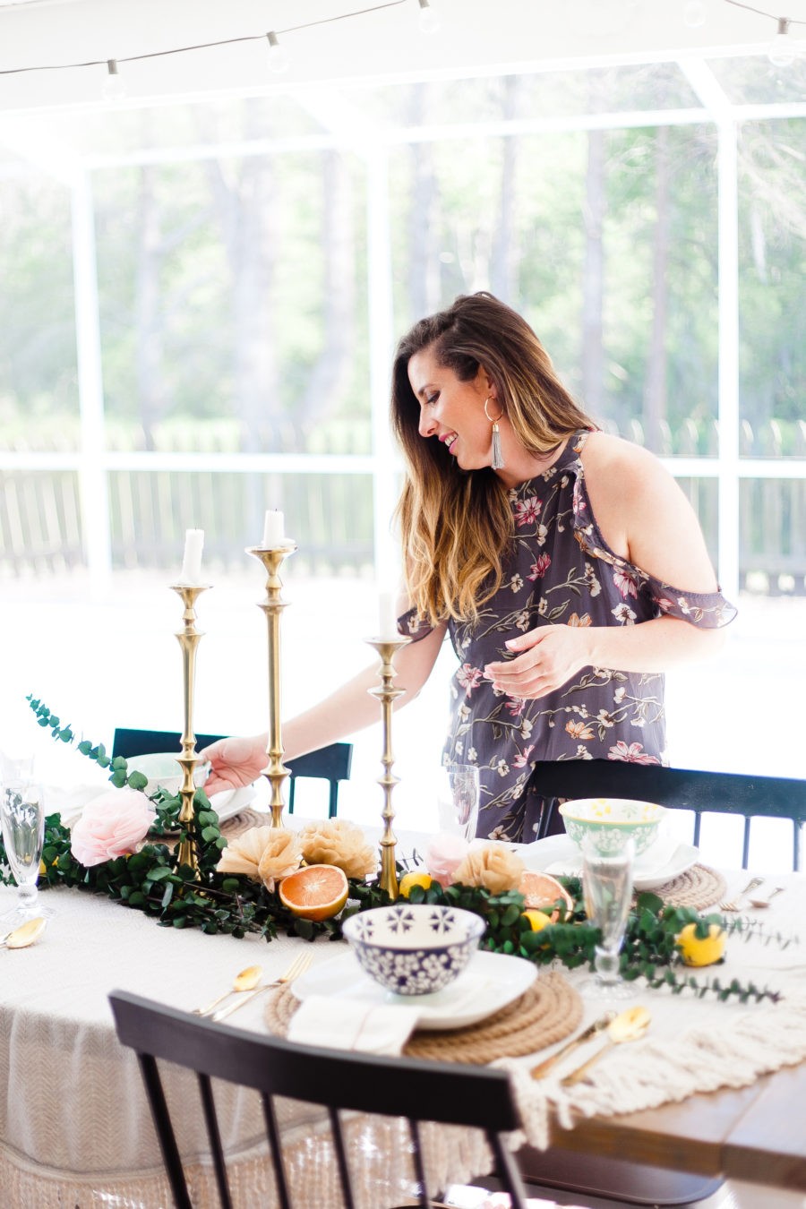 Everyday Summer Tablescapes + How to Make Easy DIY Paper Flowers featured by popular Florida lifestyle blogger Fresh Mommy Blog