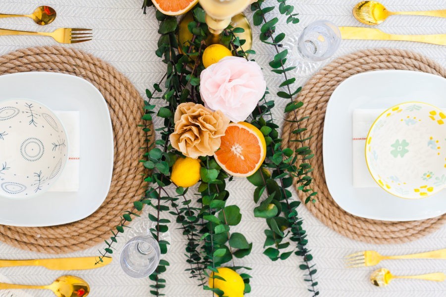 Everyday Summer Tablescapes + How to Make Easy DIY Paper Flowers featured by popular Florida lifestyle blogger Fresh Mommy Blog