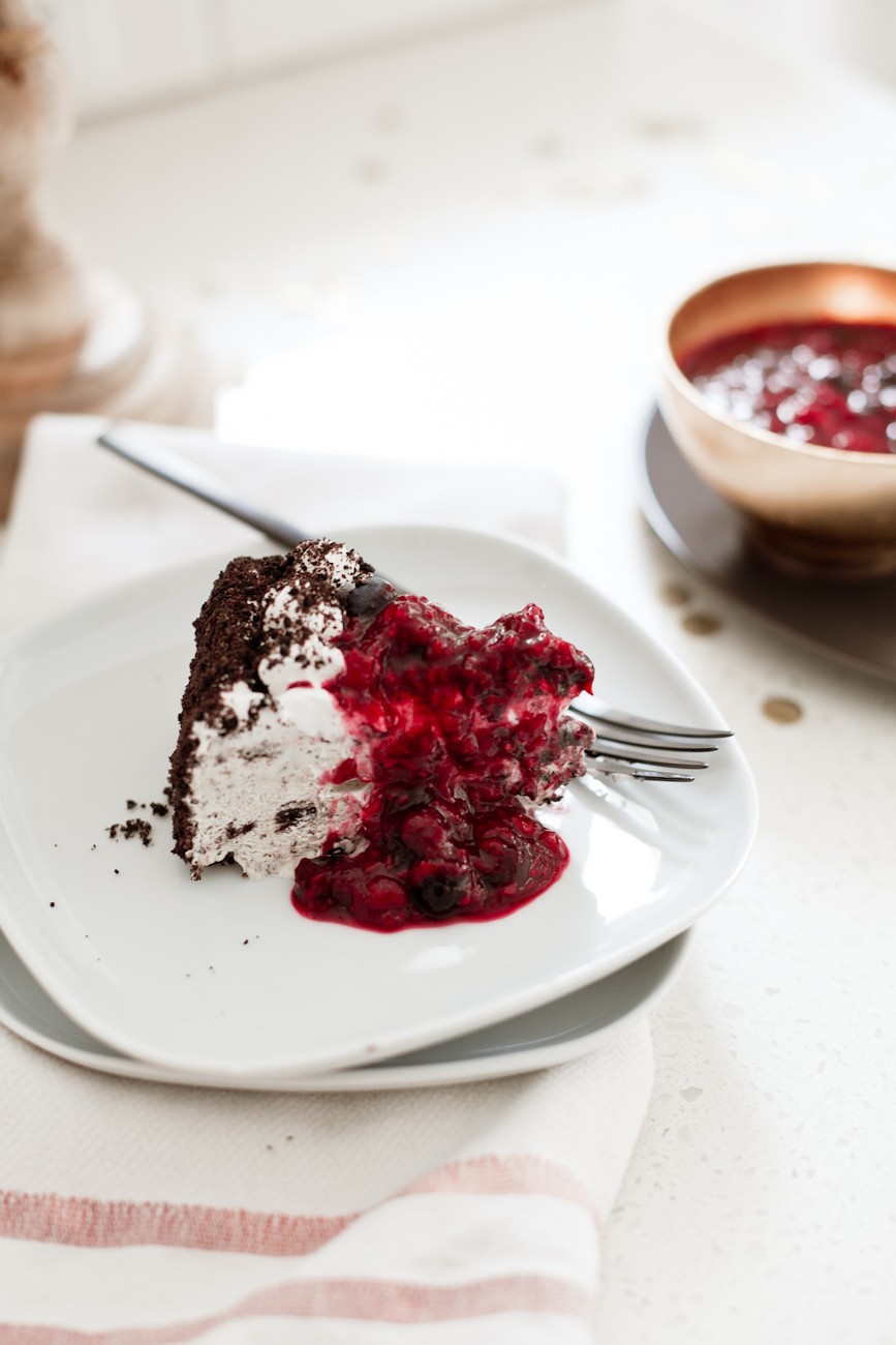 Triple Berry Compote recipe on Ice Cream Cake featured by popular Florida life and style blogger, Tabitha Blue of Fresh Mommy Blog