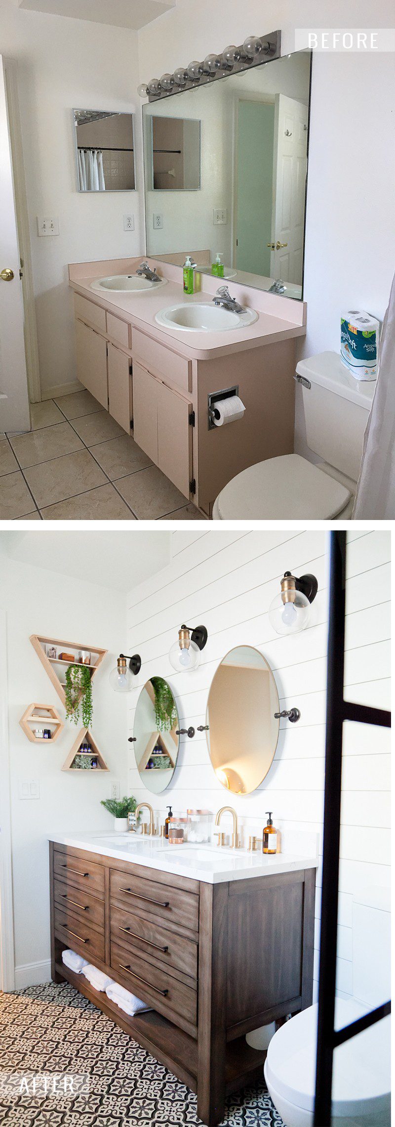Farmhouse Style Master Bathroom Renovation Ideas: Bold with Black and White Neutrals