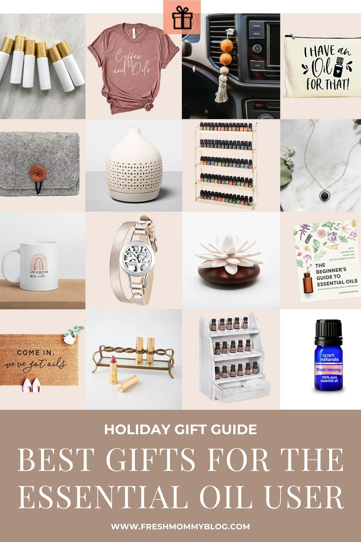 Essential Oil Gift Ideas featured by top Essential Oil blogger, Fresh Mommy Blog.