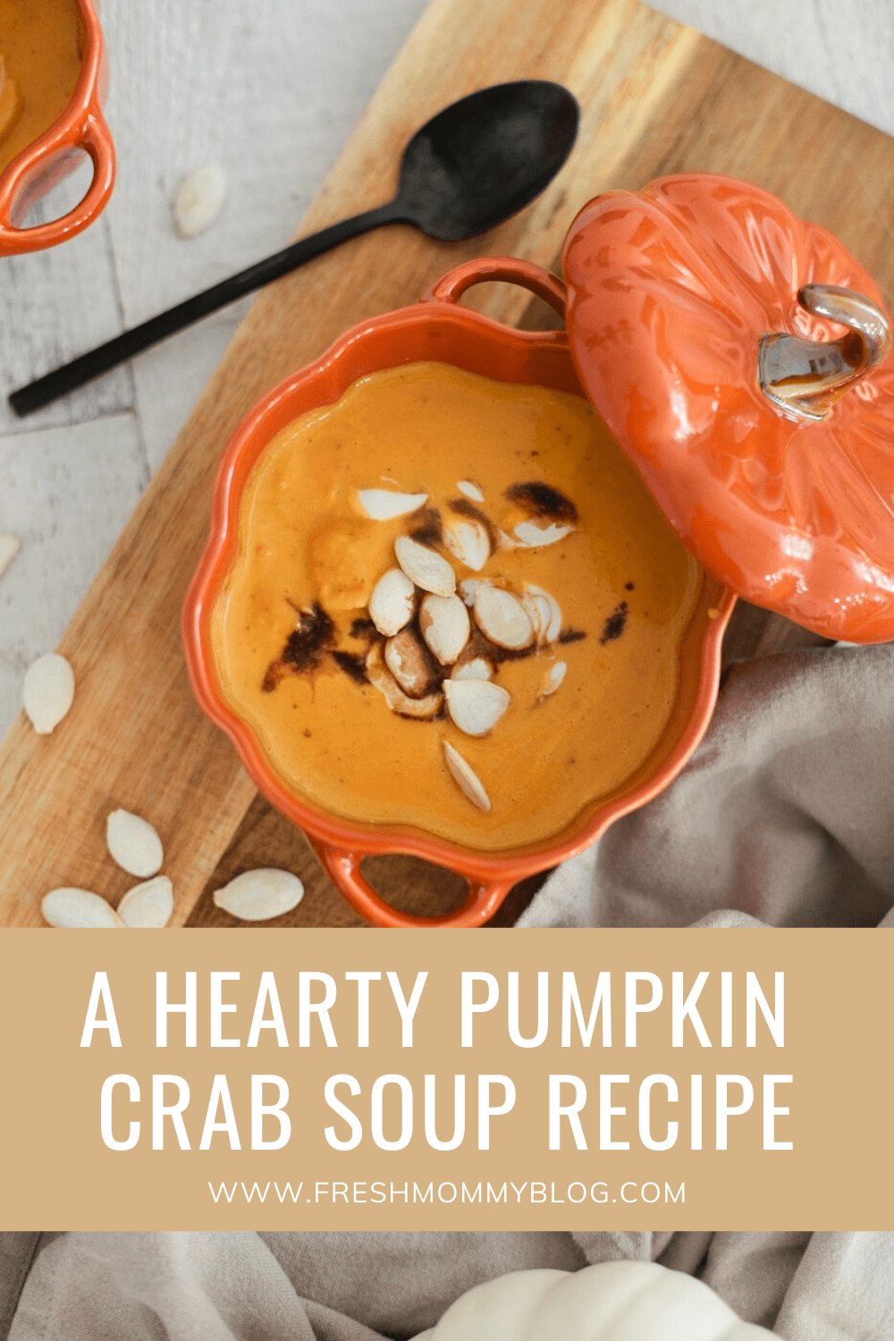 A Hearty Pumpkin Crab Soup to Cozy Up from top Florida Lifestyle Blogger Tabitha Blue of Fresh Mommy Blog.