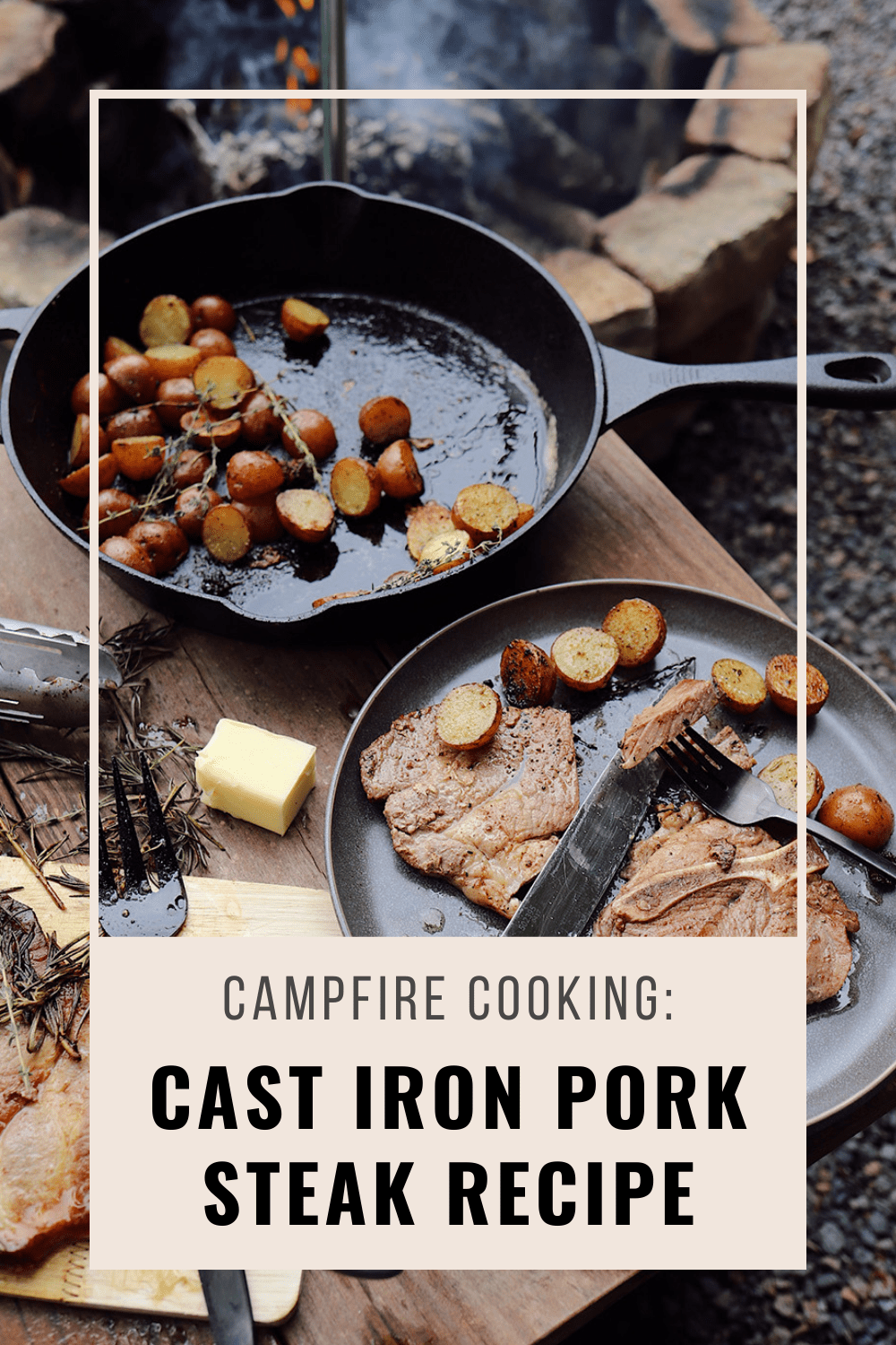 Delicious Cast Iron Pork Steak Recipe featured by top FL lifestyle blogger, Tabitha Blue of Fresh Mommy Blog.
