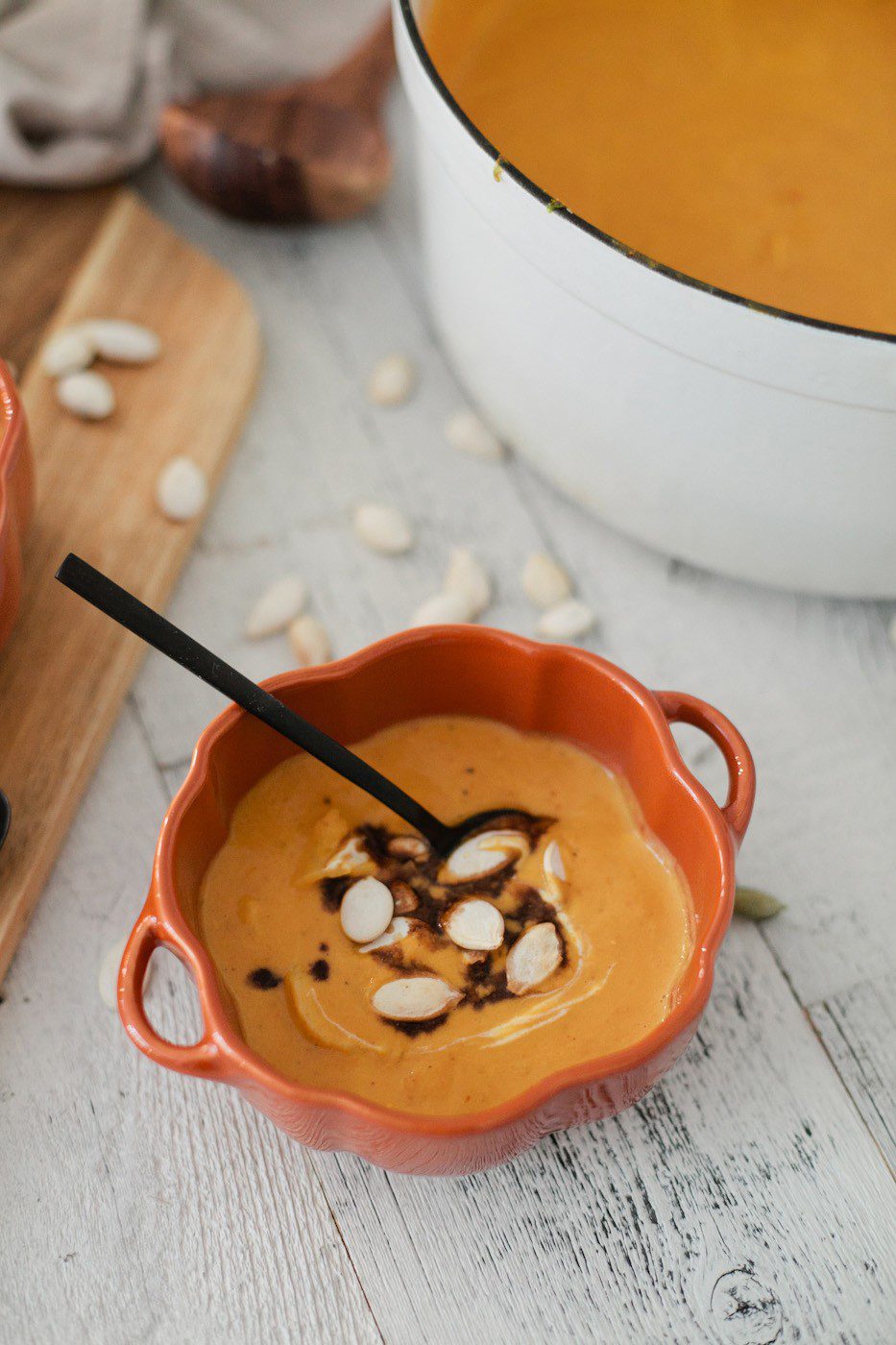 A Hearty Pumpkin Crab Soup to Cozy Up from top Florida Lifestyle Blogger Tabitha Blue of Fresh Mommy Blog.