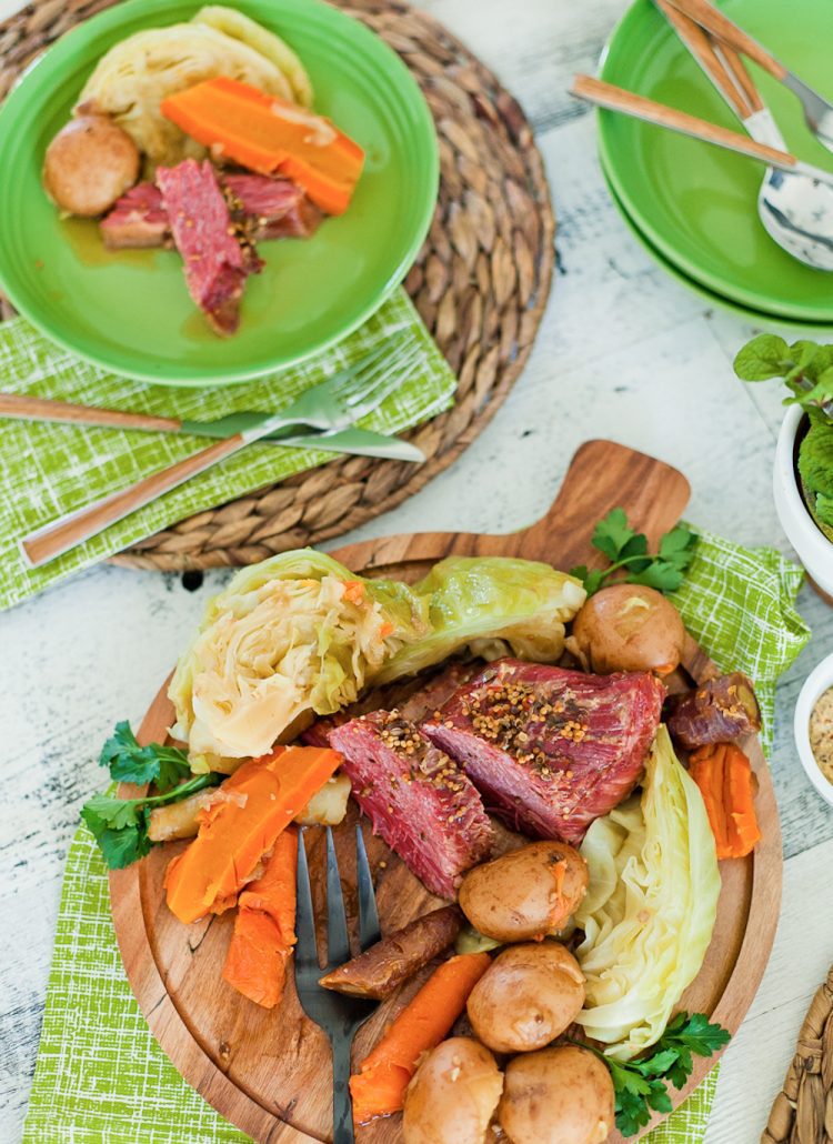 Tender Instant Pot Corned Beef and Cabbage in guinness recipe by popular lifestyle Florida blogger, Tabitha Blue of Fresh Mommy Blog! This tender, beer-infused Instant Pot Corned Beef and Cabbage is the perfect way to celebrate St. Patrick’s Day and is easy to cook in less time.