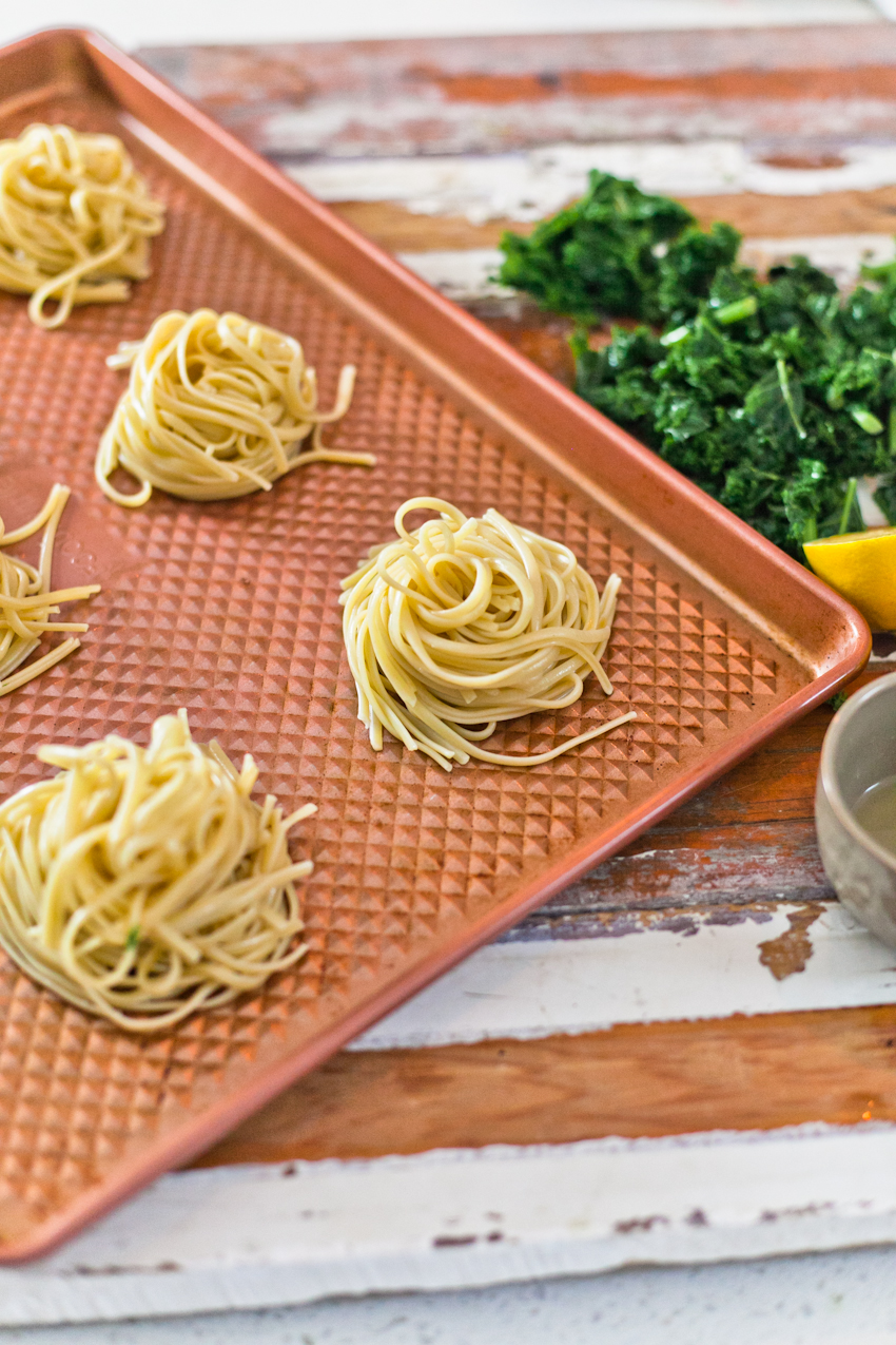 A Delicious Kale Pesto Recipe with Linguini & Butternut Squash for a deliciously satisfying vegetarian meal featured by top Florida lifestyle blog, Fresh Mommy Blog