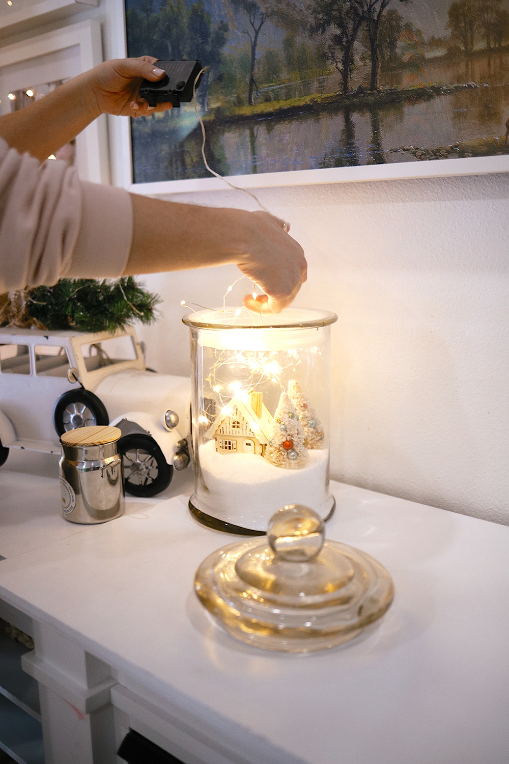 DIY Christmas Snow Globe tutorial by top US lifestyle blogger, Fresh Mommy