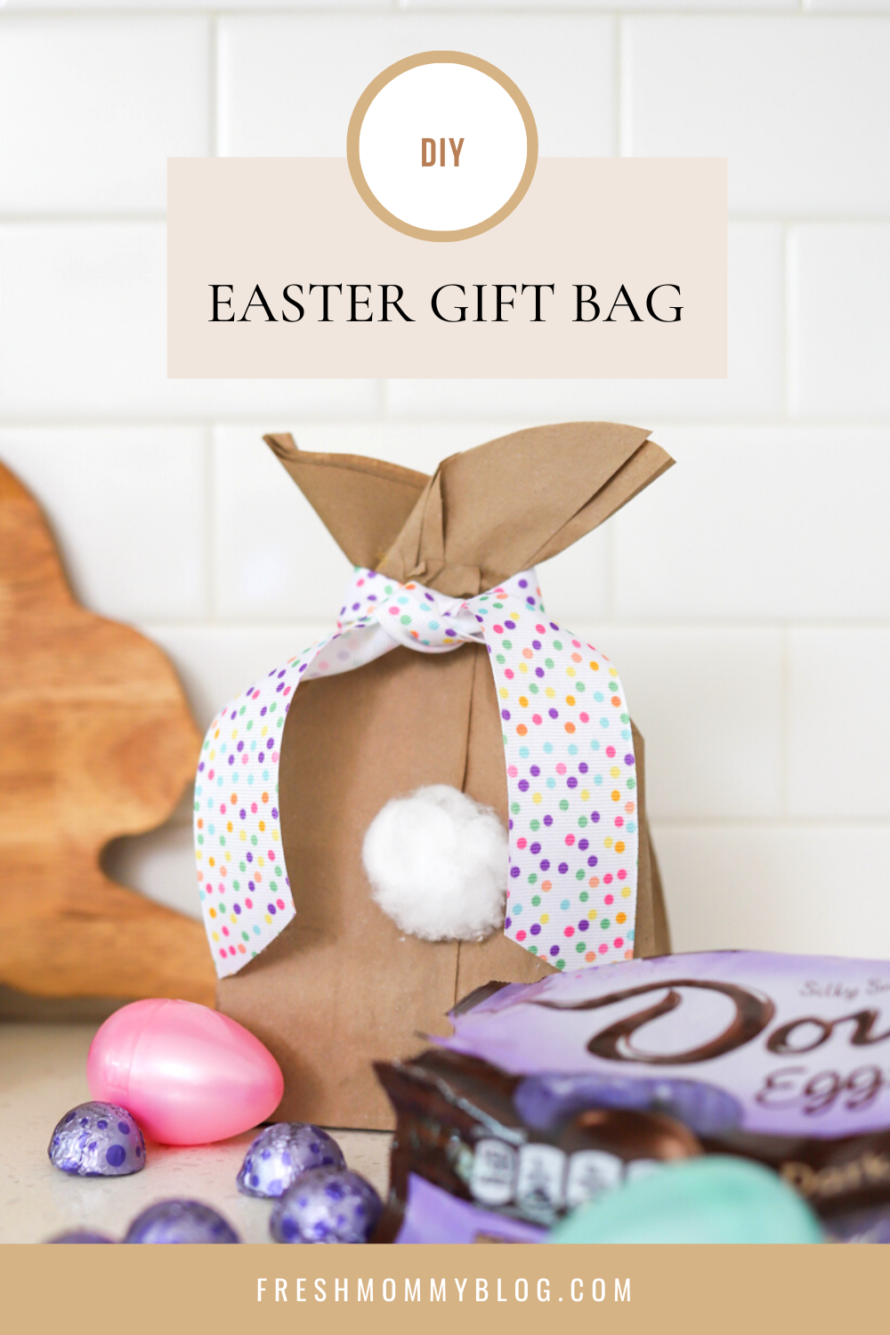 DIY Easter Bunny Basket Alternative. The perfect budget friendly Easter gift bag.