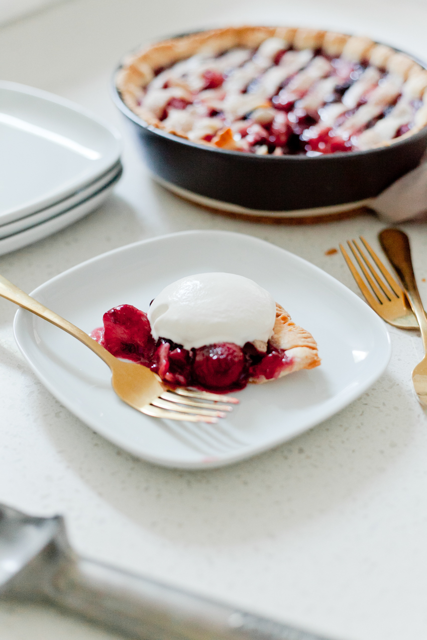 Patriotic Pie and homemade ice cream