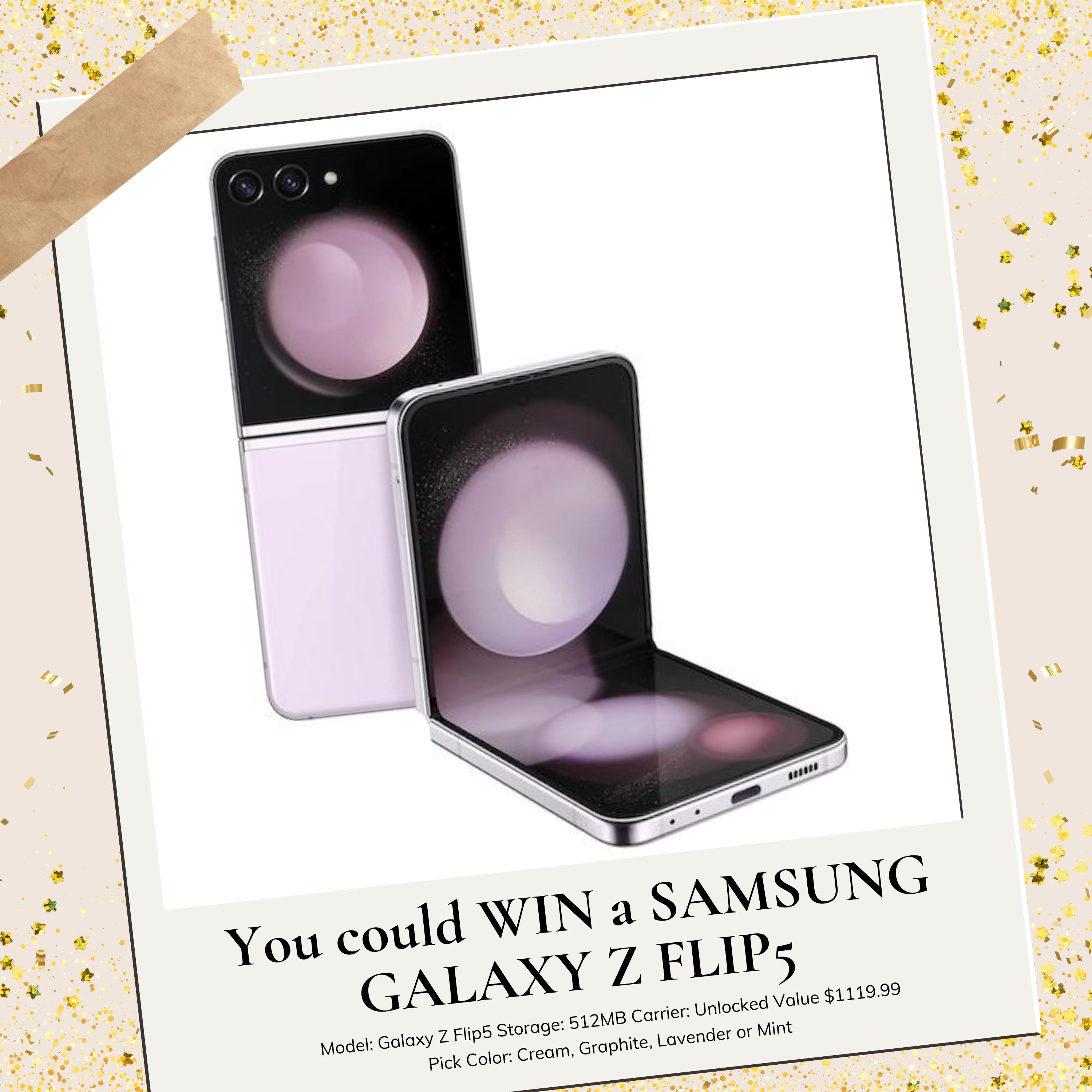 Follow the Radiant Womanhood Podcast and You could win a Samsung Galaxy Z Flip5