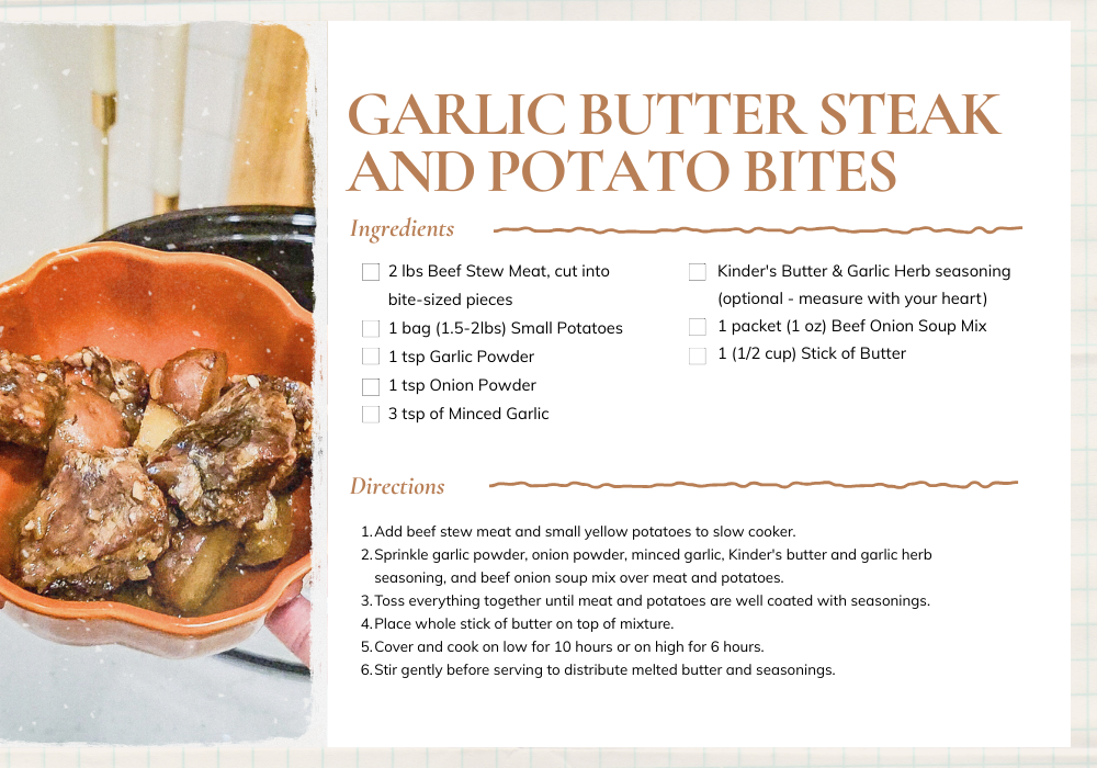 Garlic Butter Steak and Potato Bites Recipe