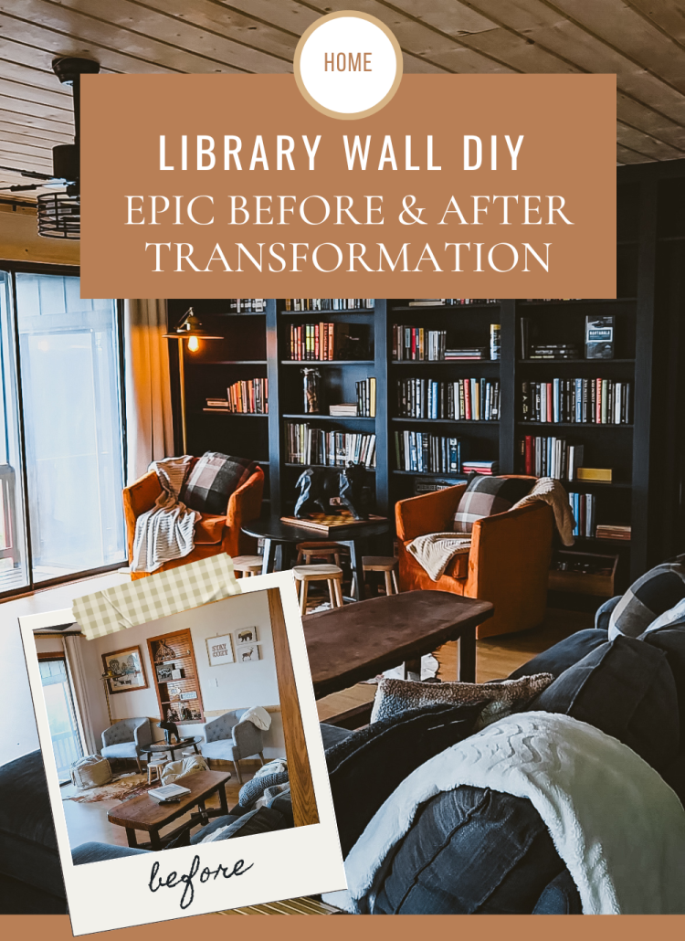 Check out this epic transformation from a blank wall to a built in library. We are sharing how we did it and everything we used here.